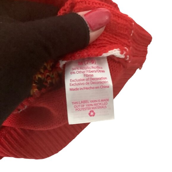 Santa's Favorite Reindeer Ugly Christmas Sequins Bells Sweater Women Medium - Picture 5 of 9